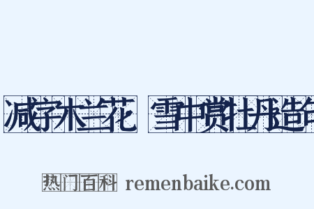 减字木兰花·雪中赏牡丹造句是什么意思的图片